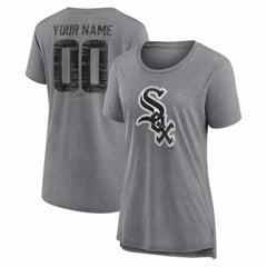 Chicago White Sox Women's Heritage Personalized Any Name & Number Tri-Blend T-Shirt Discount