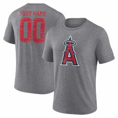 Los Angeles Angels Heritage Personalized Any Name & Number Tri-Blend T-Shirt Near Me