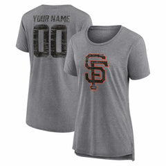 San Francisco Giants Women's Heritage Personalized Any Name & Number Tri-Blend T-Shirt Near Me