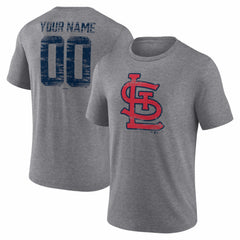 St. Louis Cardinals Heritage Personalized Any Name & Number Tri-Blend T-Shirt Online