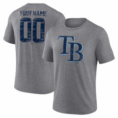 Tampa Bay Rays Heritage Personalized Any Name & Number Tri-Blend T-Shirt Discount