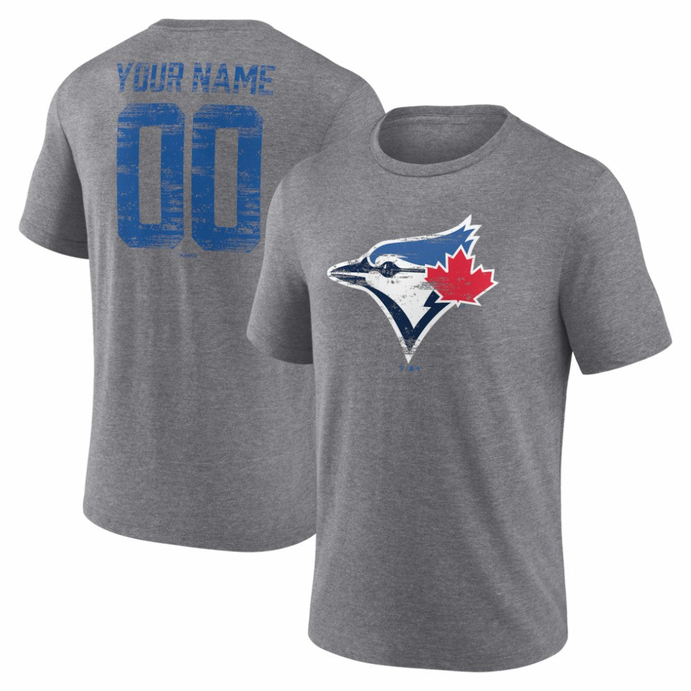 Toronto Blue Jays Heritage Personalized Any Name & Number Tri-Blend T-Shirt Discount