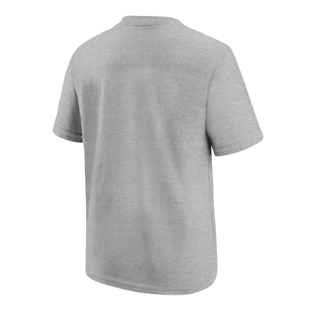 New England Patriots Youth 2025 AFC Champions Locker Room Trophy Collection Authentic T-Shirt - Gray - Nike