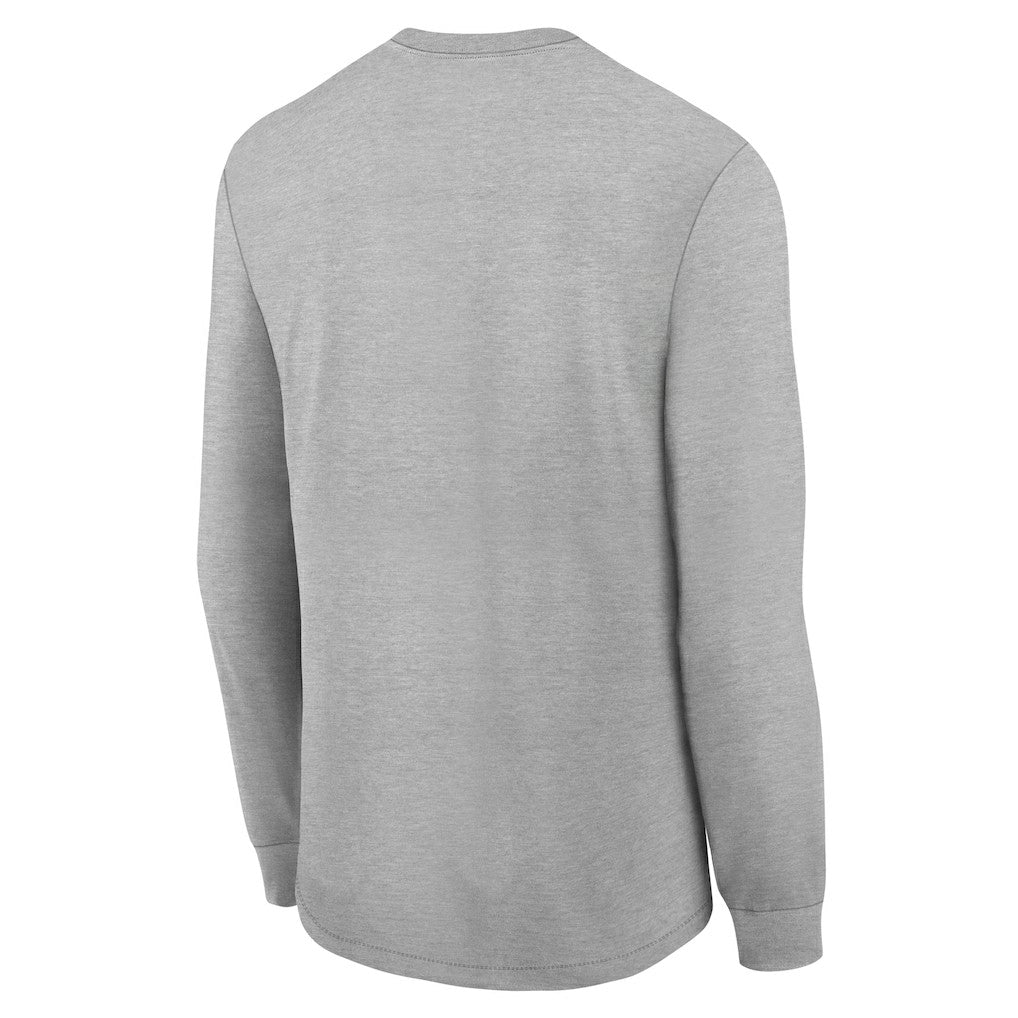 New England Patriots Youth 2025 AFC Champions Locker Room Trophy Collection Long Sleeve T-Shirt - Gray - Nike