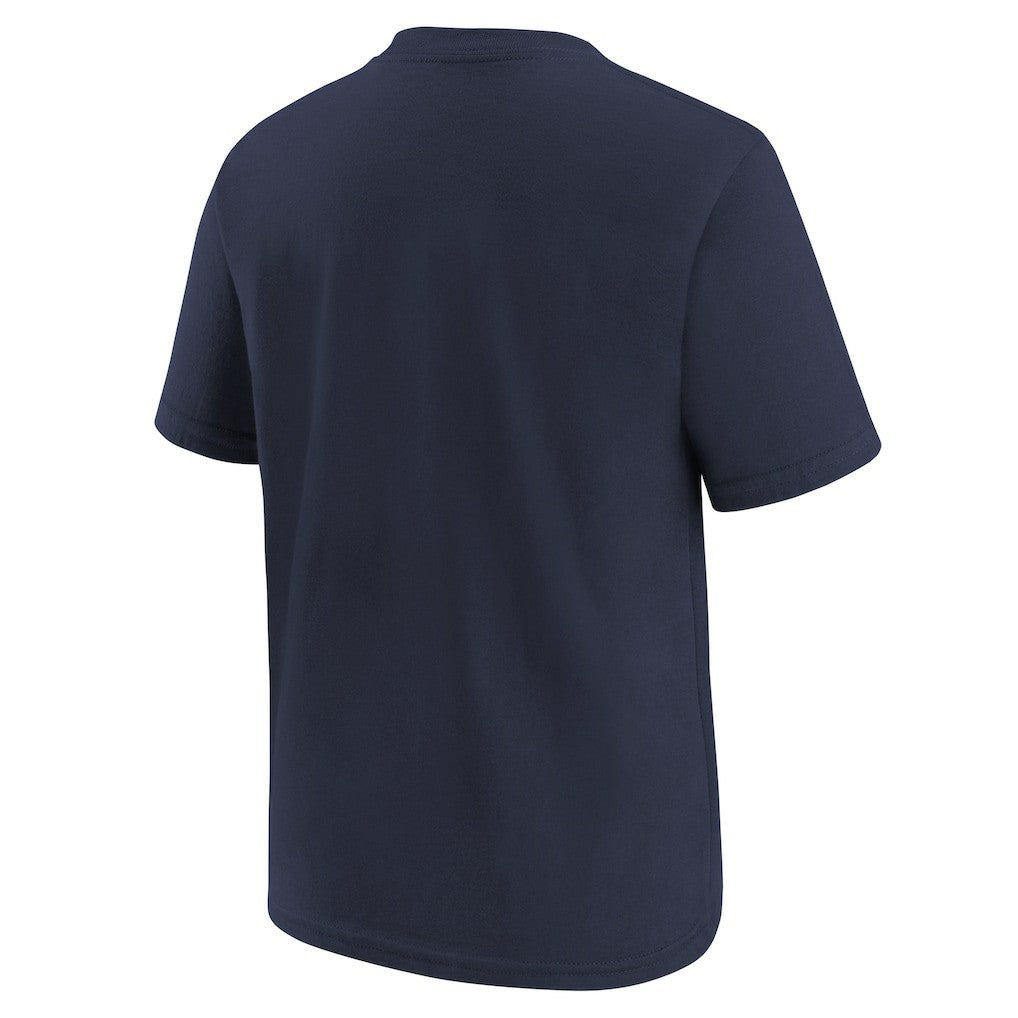 New England Patriots Youth 2025 AFC Champions Glory Shield Helmet T-Shirt - Navy - Nike