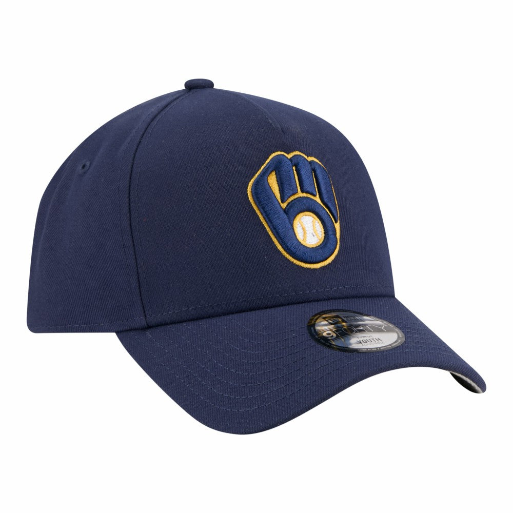 Milwaukee Brewers New Era Youth 9FORTY A-Frame Adjustable Hat Online