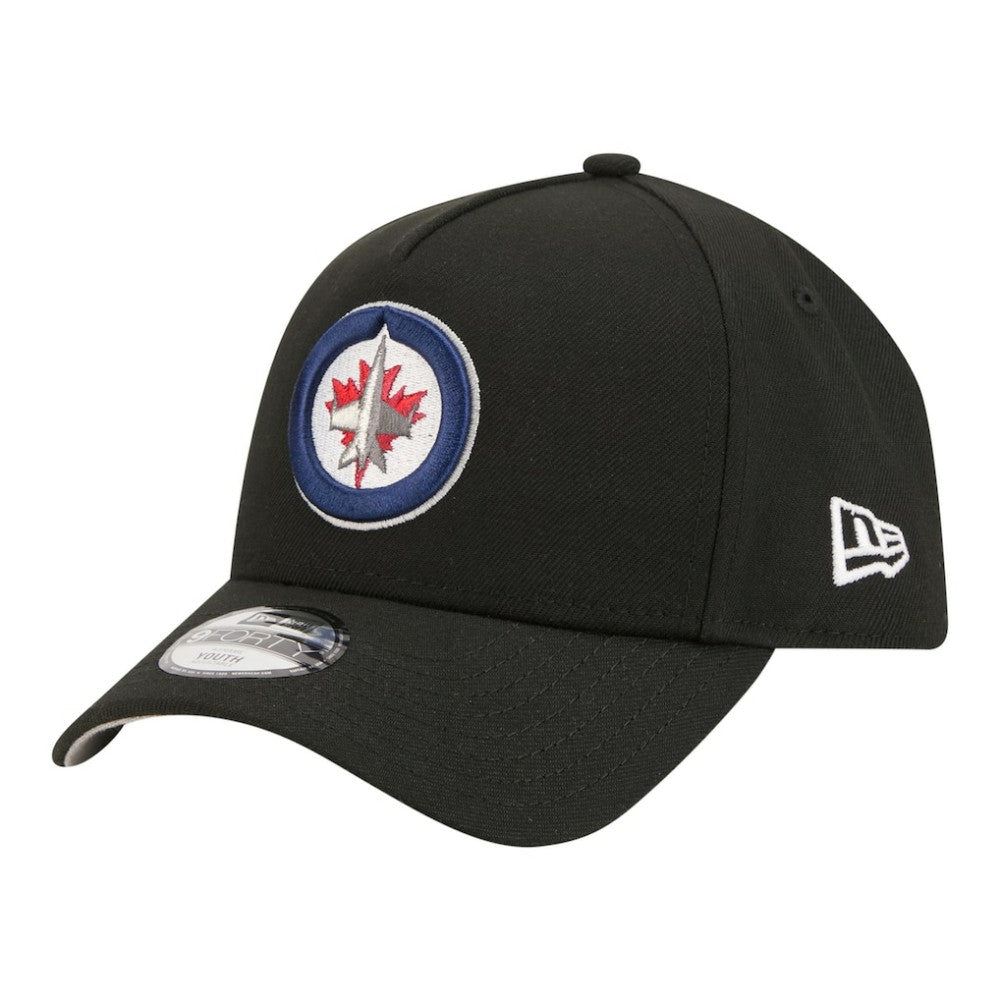 Winnipeg Jets New Era Youth 9FORTY A-Frame Adjustable Hat - Black | New Era near me