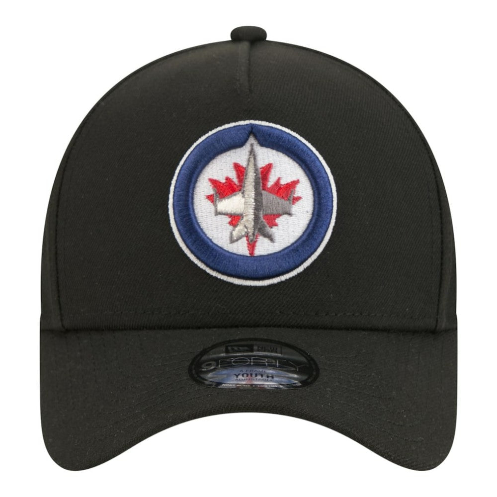 Winnipeg Jets New Era Youth 9FORTY A-Frame Adjustable Hat - Black | New Era near me