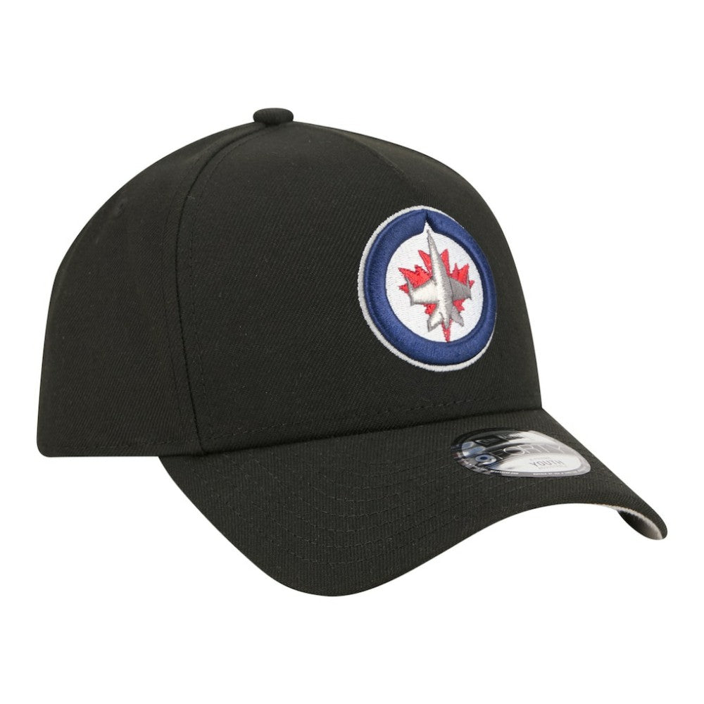 Winnipeg Jets New Era Youth 9FORTY A-Frame Adjustable Hat - Black | New Era near me