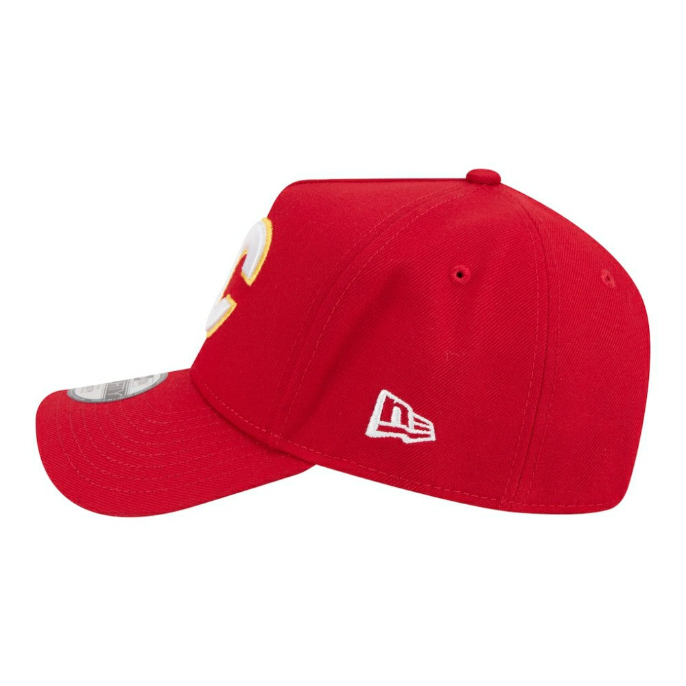 Calgary Flames New Era Youth 9FORTY A-Frame Adjustable Hat - Red | New Era Clearance