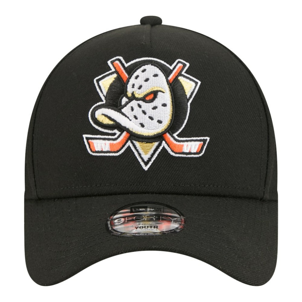 Anaheim Ducks New Era Youth 9FORTY A-Frame Adjustable Hat - Black | New Era sale