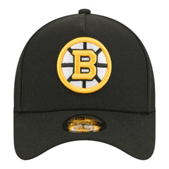 Boston Bruins New Era Youth 9FORTY A-Frame Adjustable Hat - Black | New Era Lifestyle