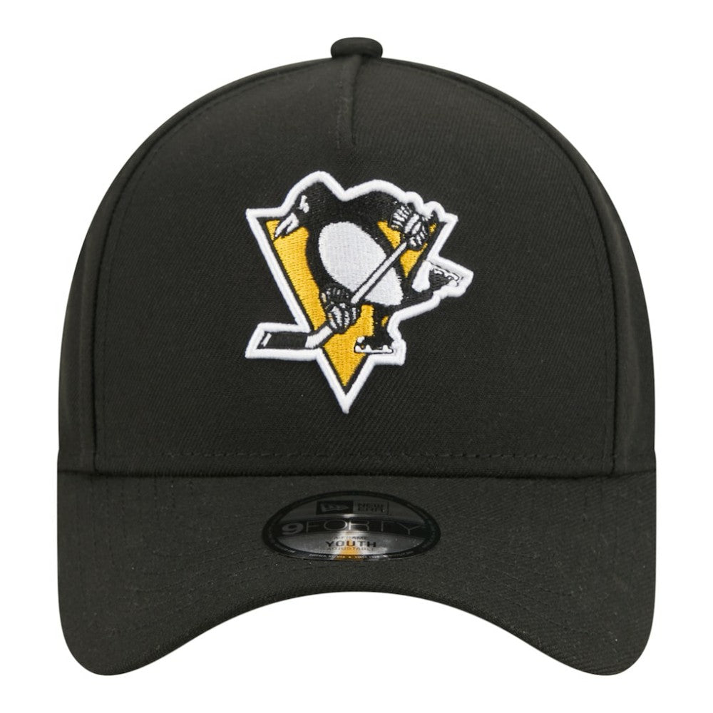 Pittsburgh Penguins New Era Youth 9FORTY A-Frame Adjustable Hat - Black | New Era near me