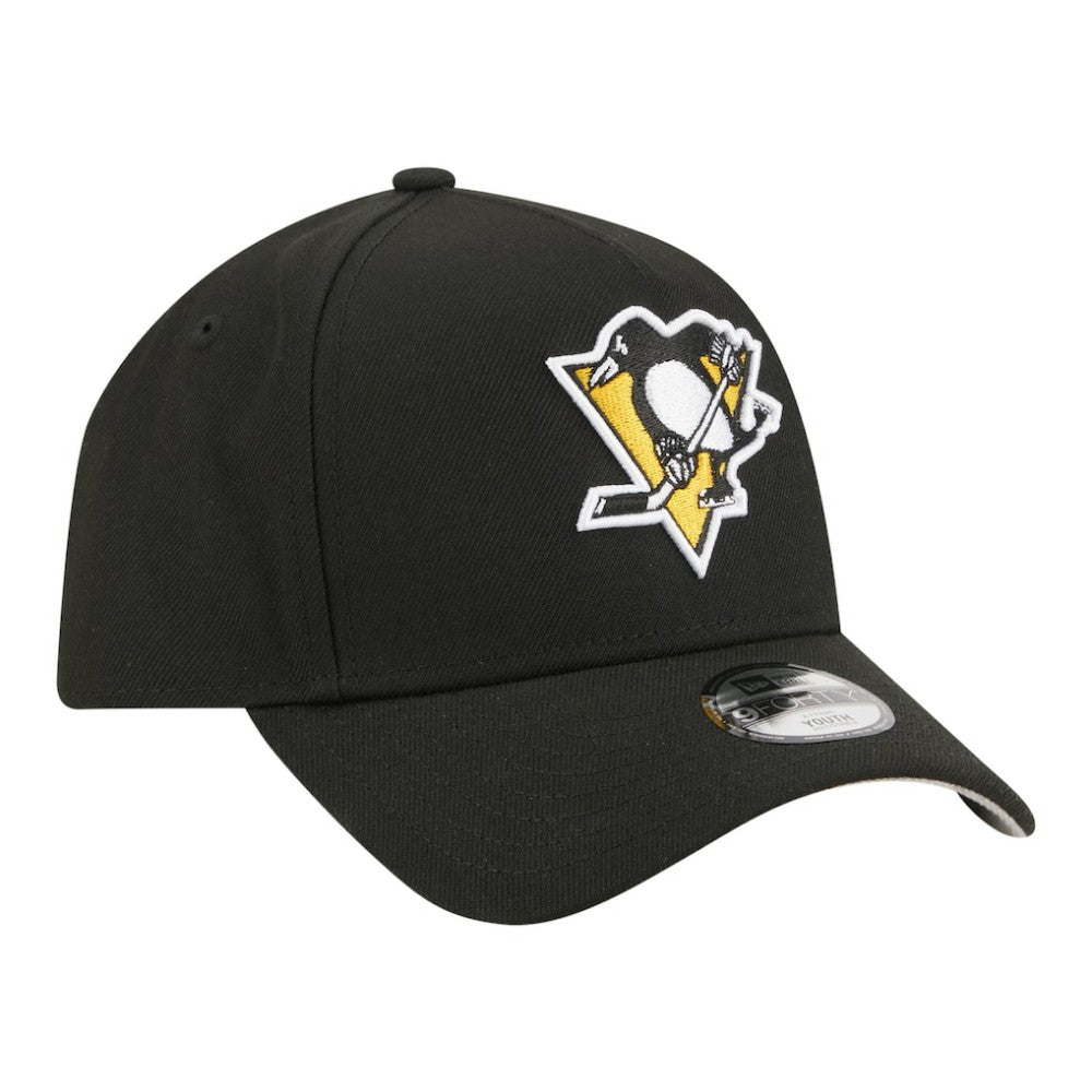 Pittsburgh Penguins New Era Youth 9FORTY A-Frame Adjustable Hat - Black | New Era near me