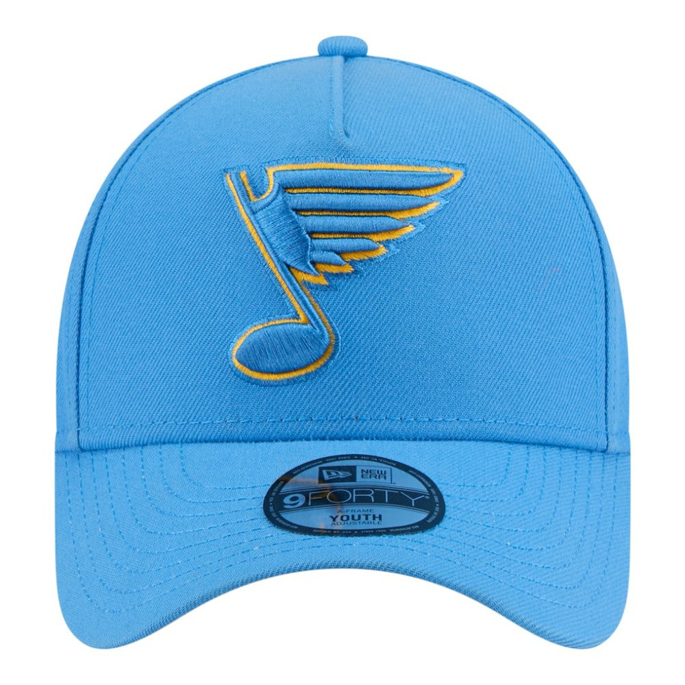St. Louis Blues New Era Youth 9FORTY A-Frame Adjustable Hat - Blue | New Era online