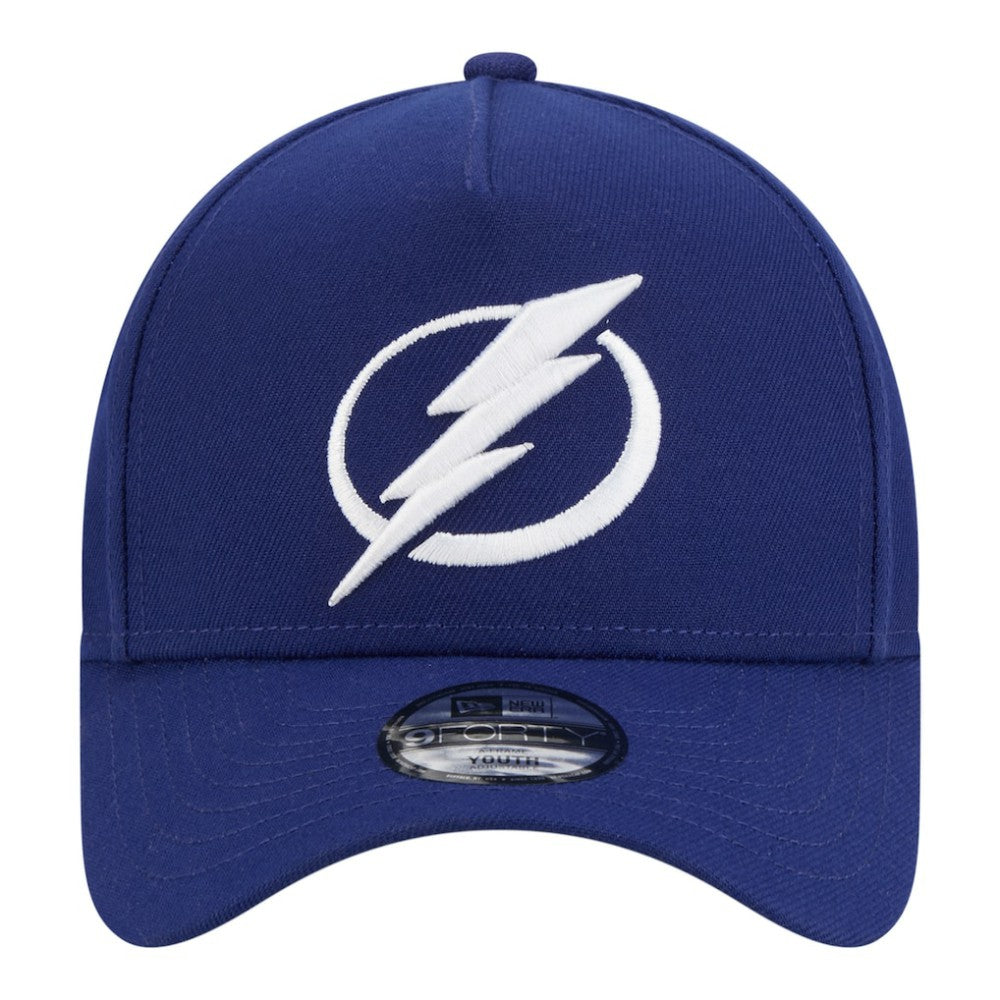 Tampa Bay Lightning New Era Youth 9FORTY A-Frame Adjustable Hat - Blue | New Era discount