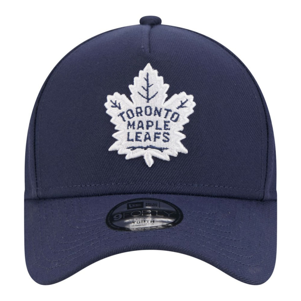Toronto Maple Leafs New Era Youth 9FORTY A-Frame Adjustable Hat - Blue | New Era Lifestyle