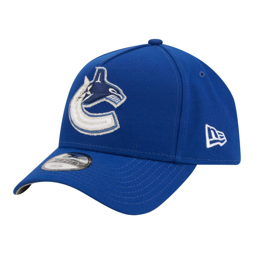 Vancouver Canucks New Era Youth 9FORTY A-Frame Adjustable Hat - Blue | New Era sale