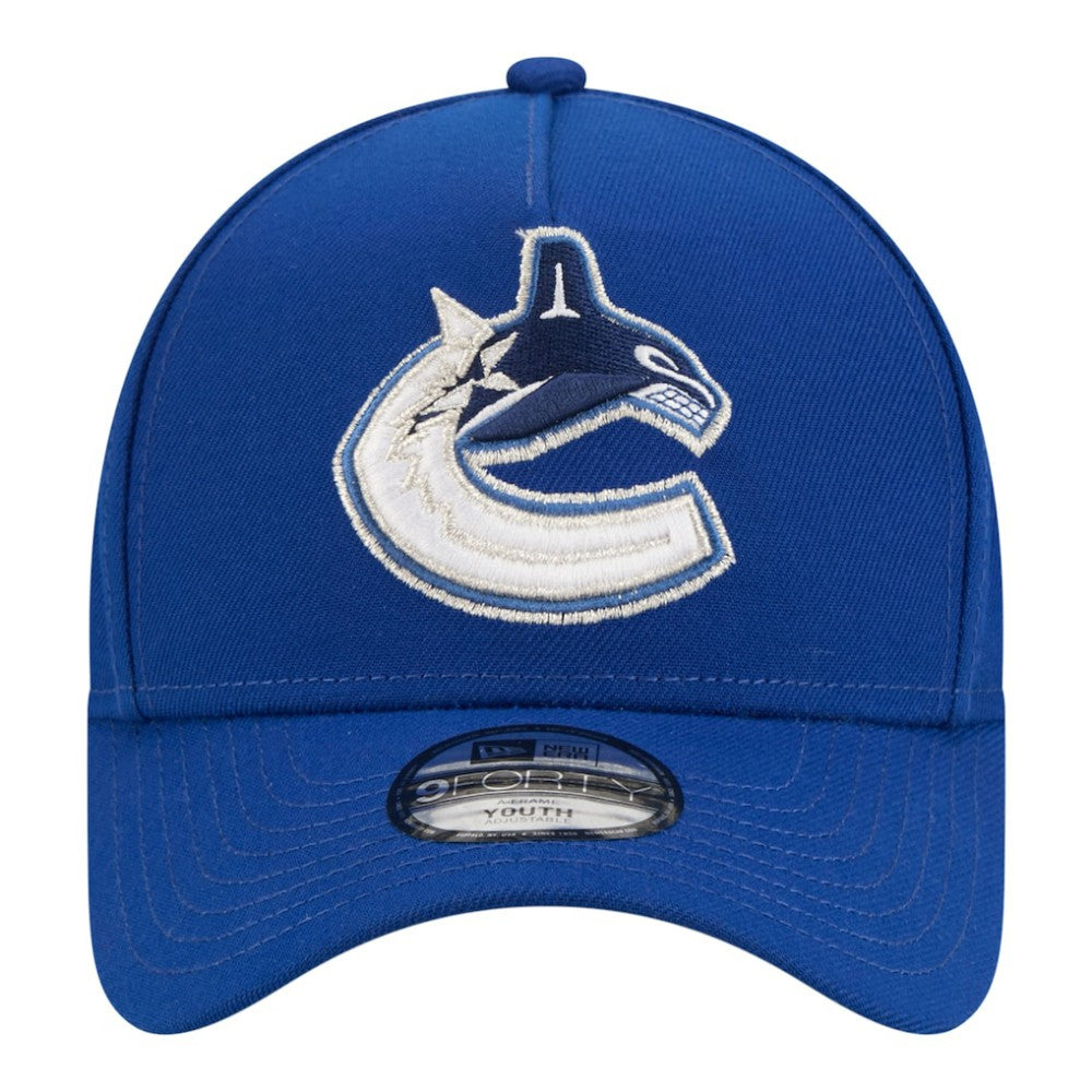 Vancouver Canucks New Era Youth 9FORTY A-Frame Adjustable Hat - Blue | New Era sale