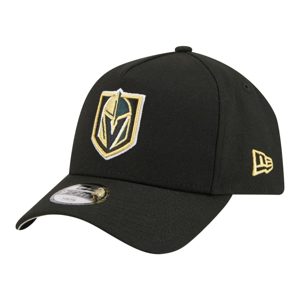 Vegas Golden Knights New Era Youth 9FORTY A-Frame Adjustable Hat - Black | New Era Lifestyle