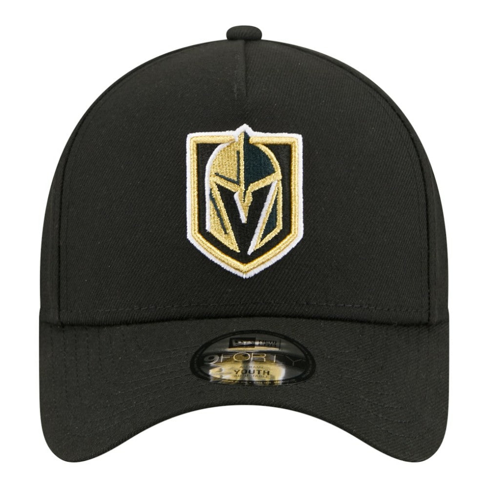 Vegas Golden Knights New Era Youth 9FORTY A-Frame Adjustable Hat - Black | New Era Lifestyle