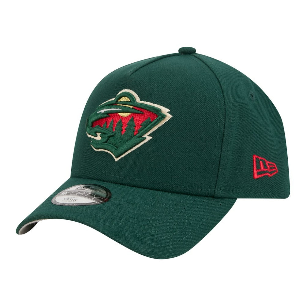 Minnesota Wild New Era Youth 9FORTY A-Frame Adjustable Hat - Green | New Era Lifestyle