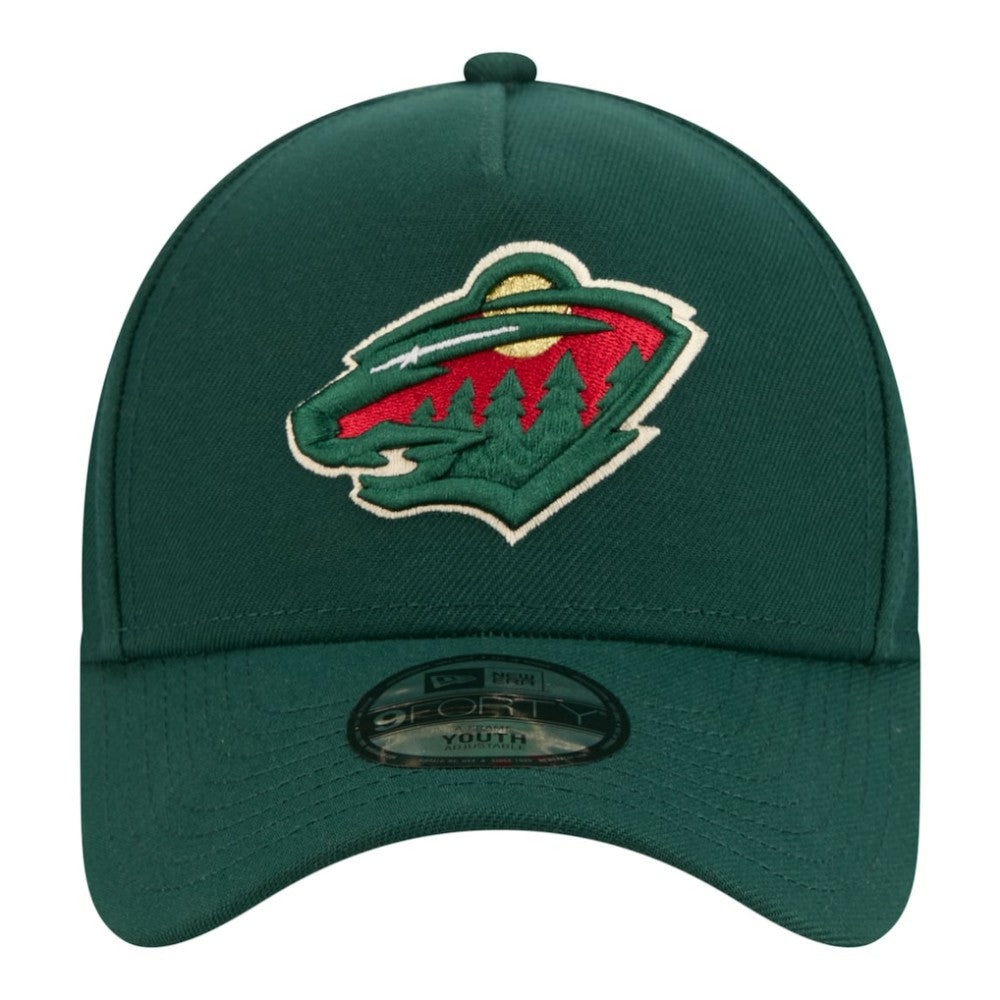 Minnesota Wild New Era Youth 9FORTY A-Frame Adjustable Hat - Green | New Era Lifestyle