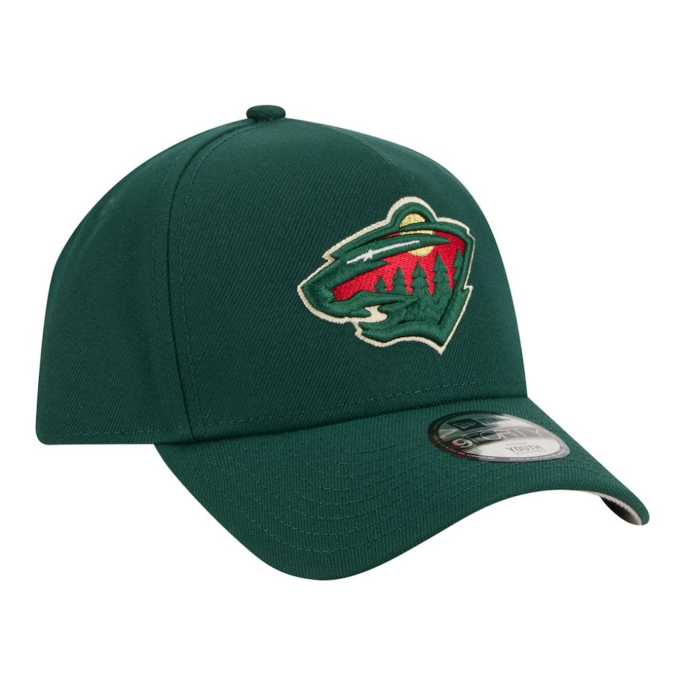 Minnesota Wild New Era Youth 9FORTY A-Frame Adjustable Hat - Green | New Era Lifestyle