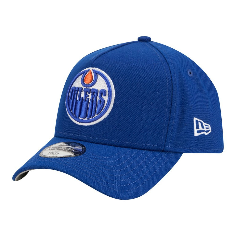 Edmonton Oilers New Era Youth 9FORTY A-Frame Adjustable Hat - Royal | New Era near me