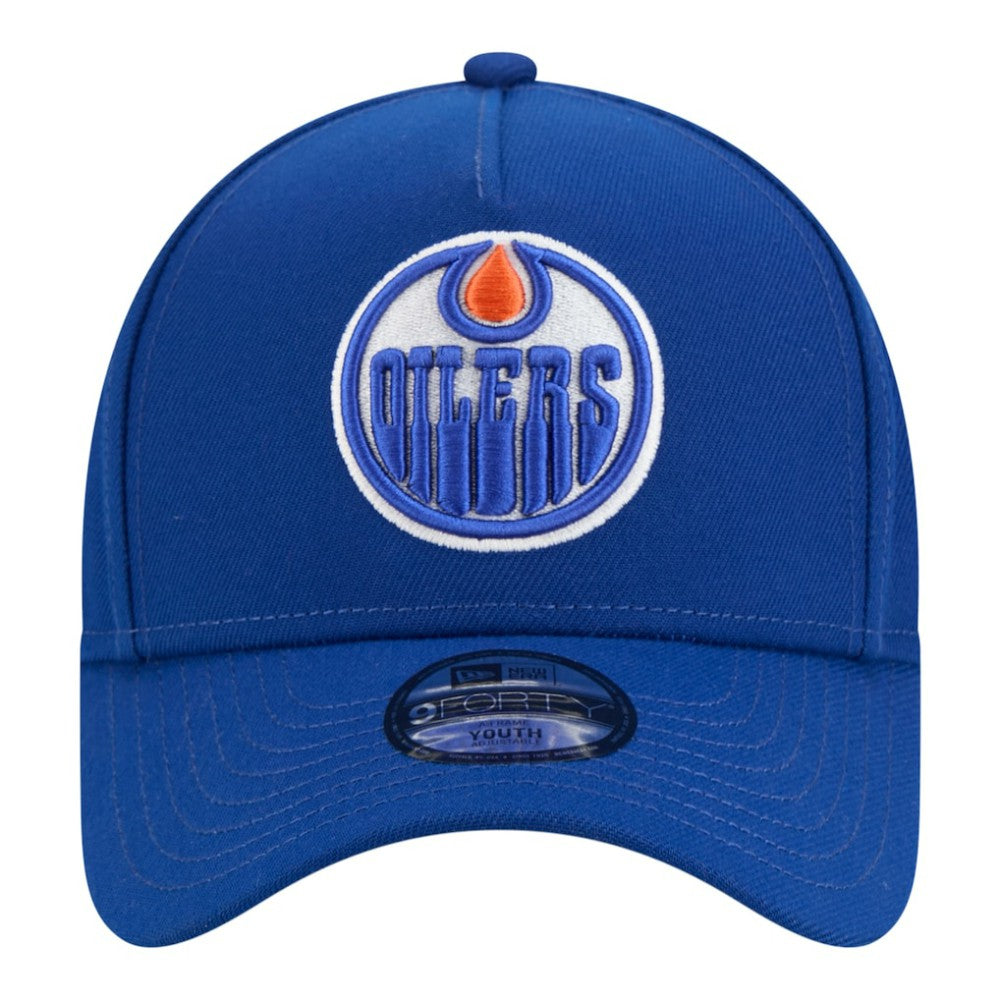 Edmonton Oilers New Era Youth 9FORTY A-Frame Adjustable Hat - Royal | New Era near me