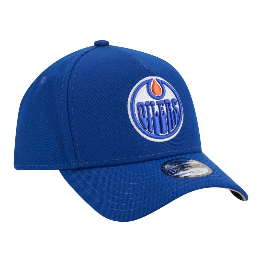 Edmonton Oilers New Era Youth 9FORTY A-Frame Adjustable Hat - Royal | New Era near me