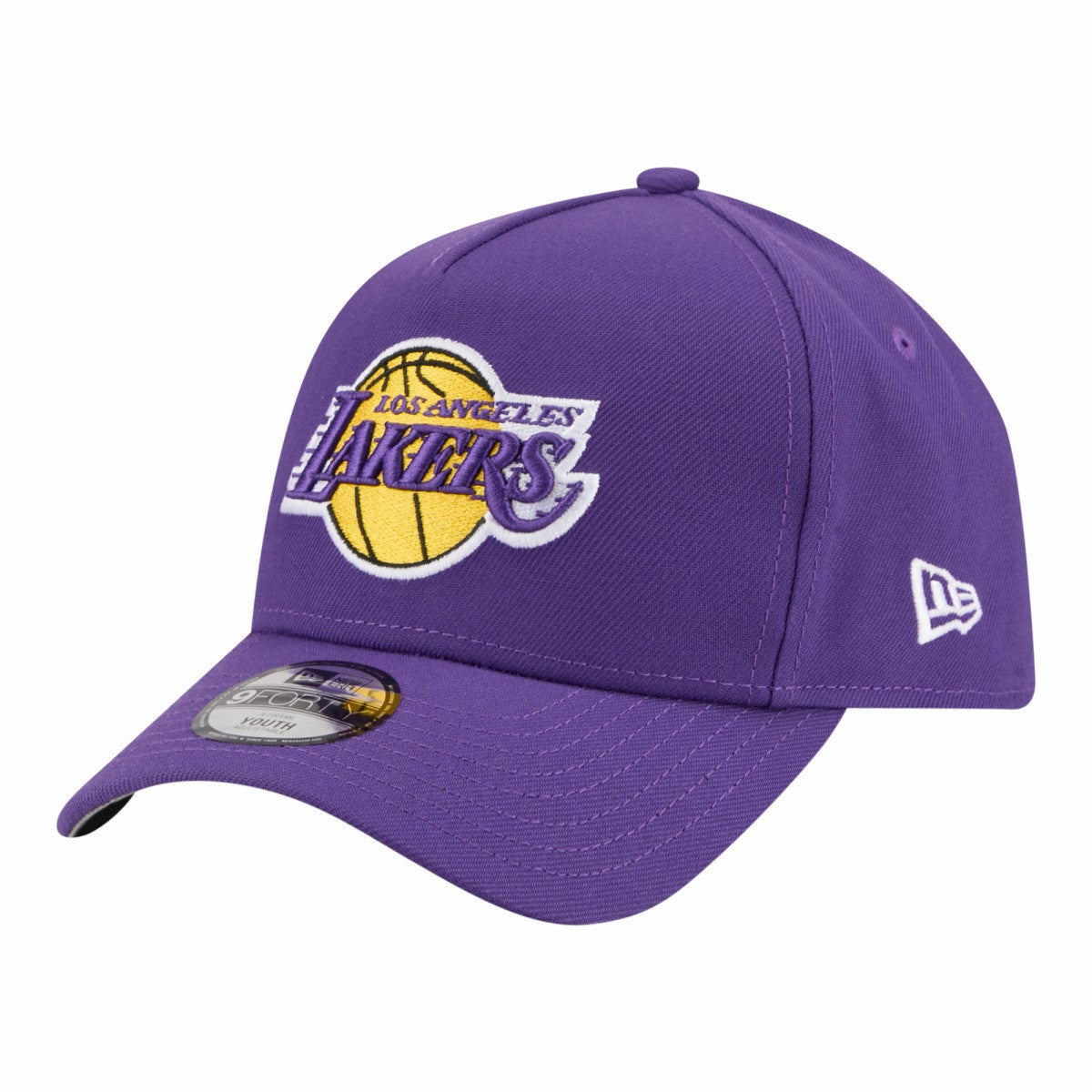 New Era Los Angeles Lakers Youth 9FORTY A-Frame Adjustable Hat Purple