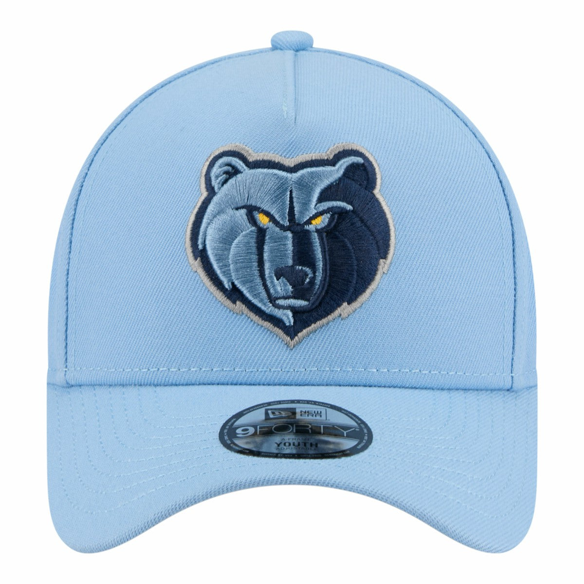 New Era Memphis Grizzlies Youth 9FORTY A-Frame Adjustable Hat Light Blue