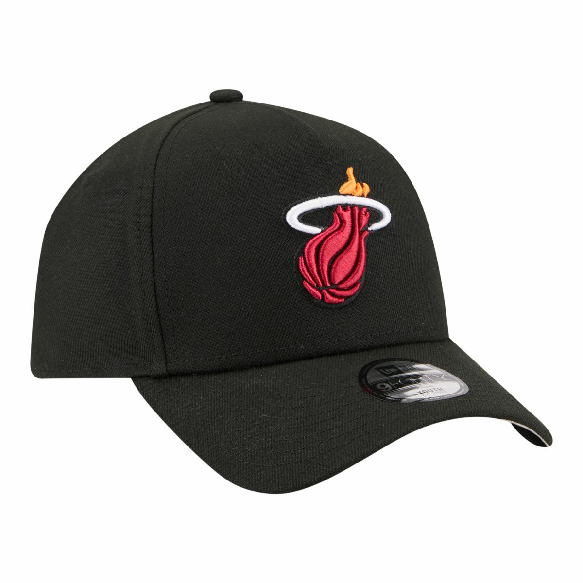 New Era Miami Heat Youth 9FORTY A-Frame Adjustable Hat Black