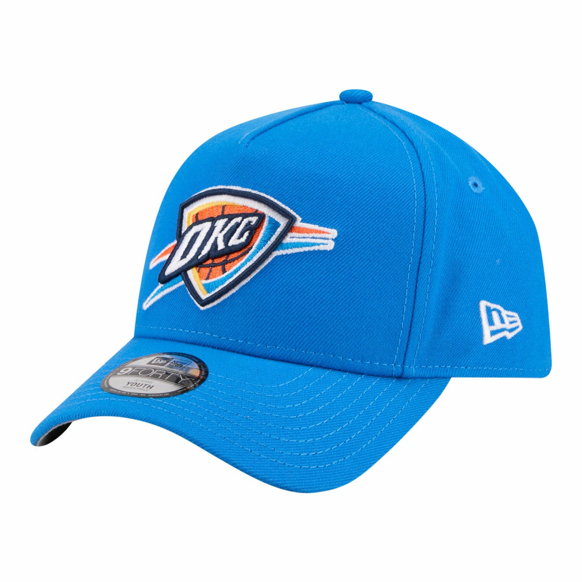 New Era Oklahoma City Thunder Youth 9FORTY A-Frame Adjustable Hat Blue