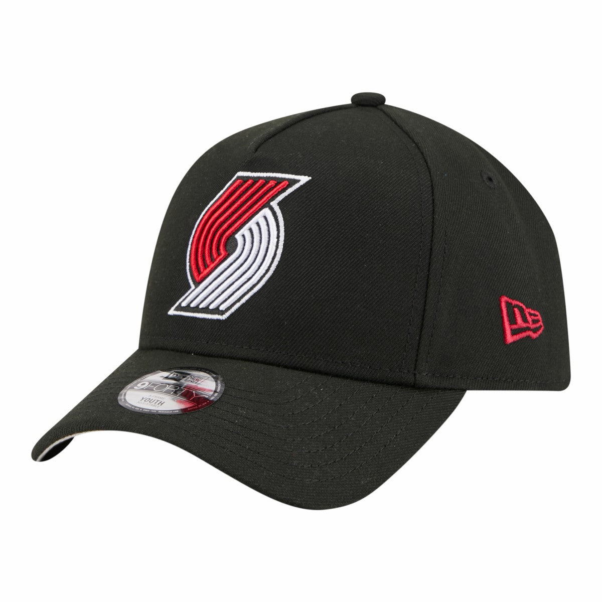 New Era Portland Trail Blazers Youth 9FORTY A-Frame Adjustable Hat Black