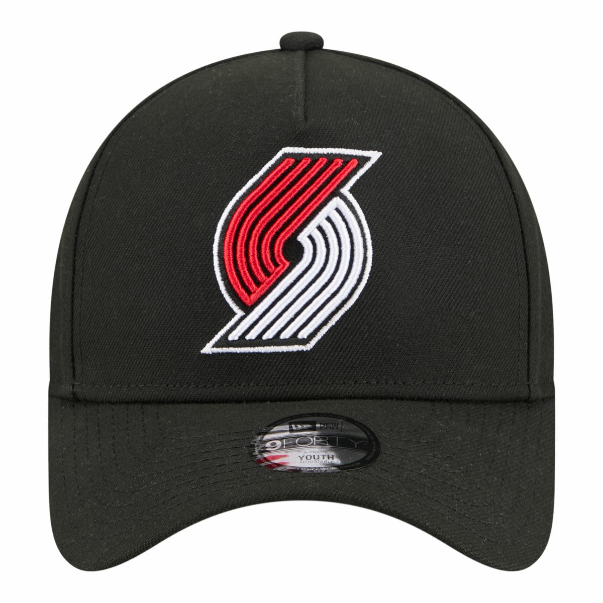 New Era Portland Trail Blazers Youth 9FORTY A-Frame Adjustable Hat Black