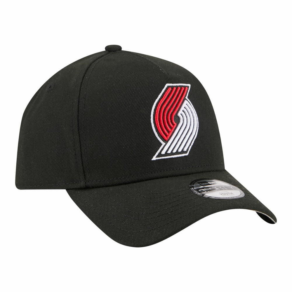 New Era Portland Trail Blazers Youth 9FORTY A-Frame Adjustable Hat Black