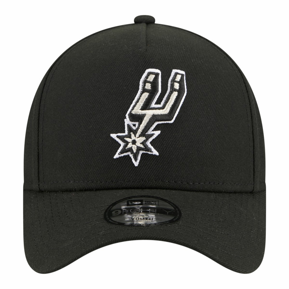 New Era San Antonio Spurs Youth 9FORTY A-Frame Adjustable Hat Black