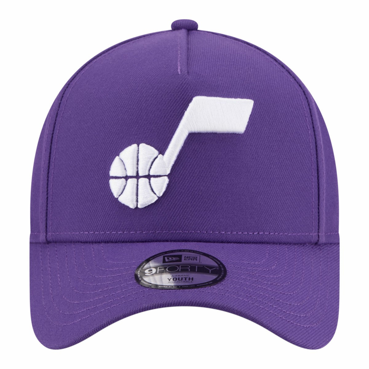 New Era Utah Jazz Youth 9FORTY A-Frame Adjustable Hat Purple