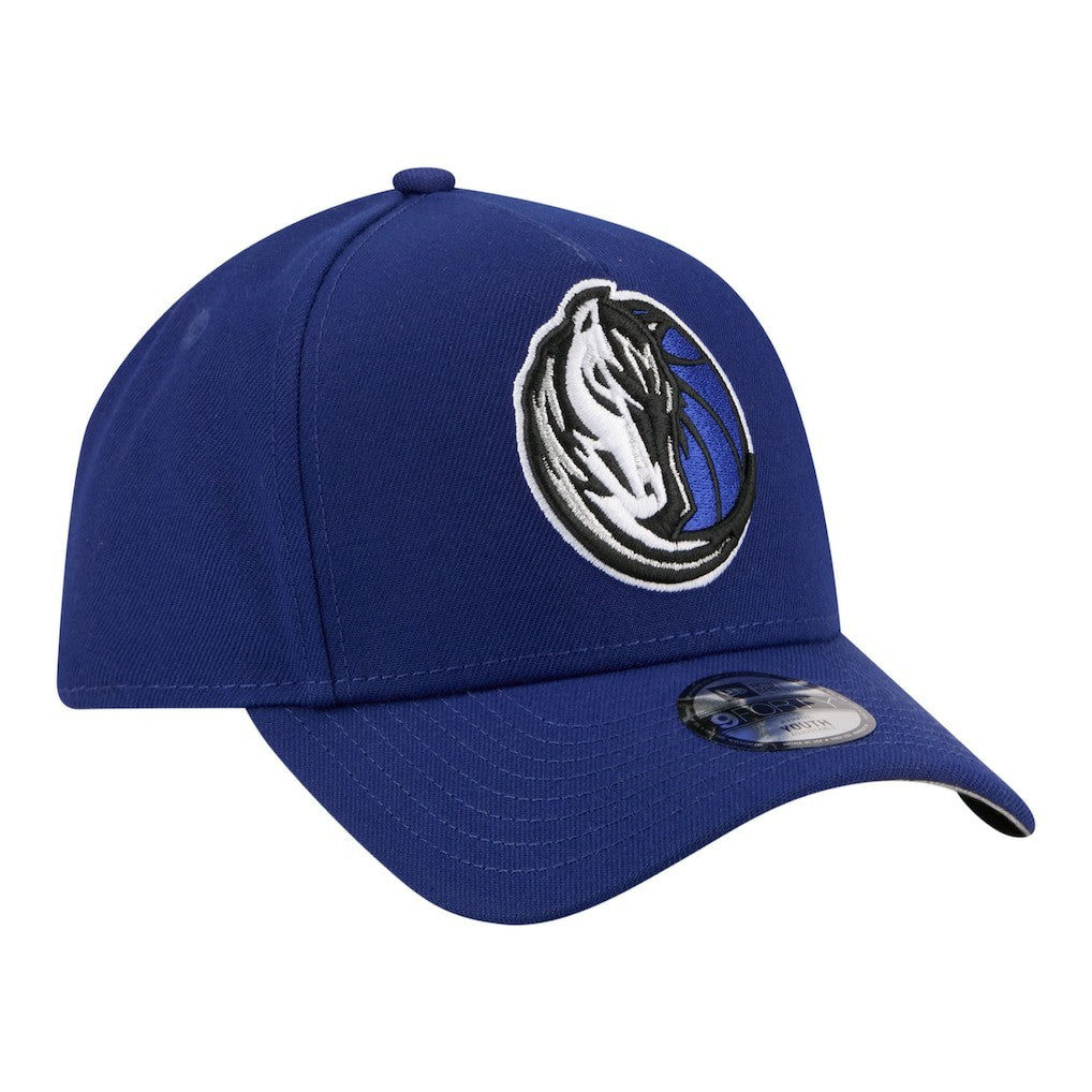 New Era Dallas Mavericks Youth 9FORTY A-Frame Adjustable Hat Navy