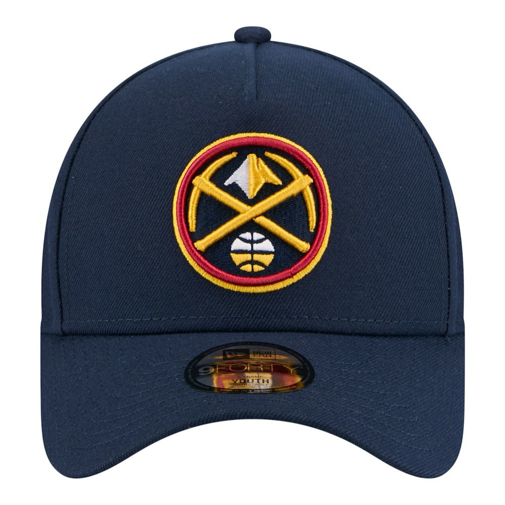 New Era Denver Nuggets Youth 9FORTY A-Frame Adjustable Hat Navy