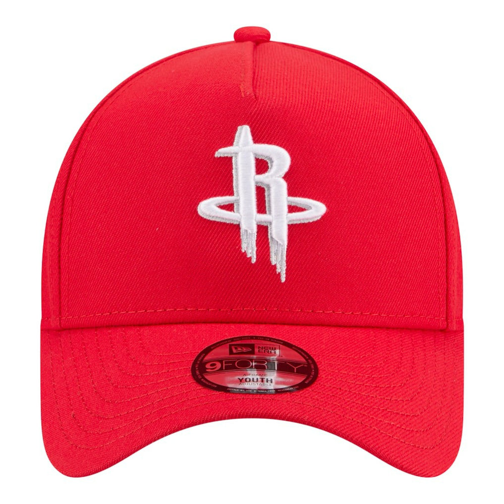 New Era Houston Rockets Youth 9FORTY A-Frame Adjustable Hat Red