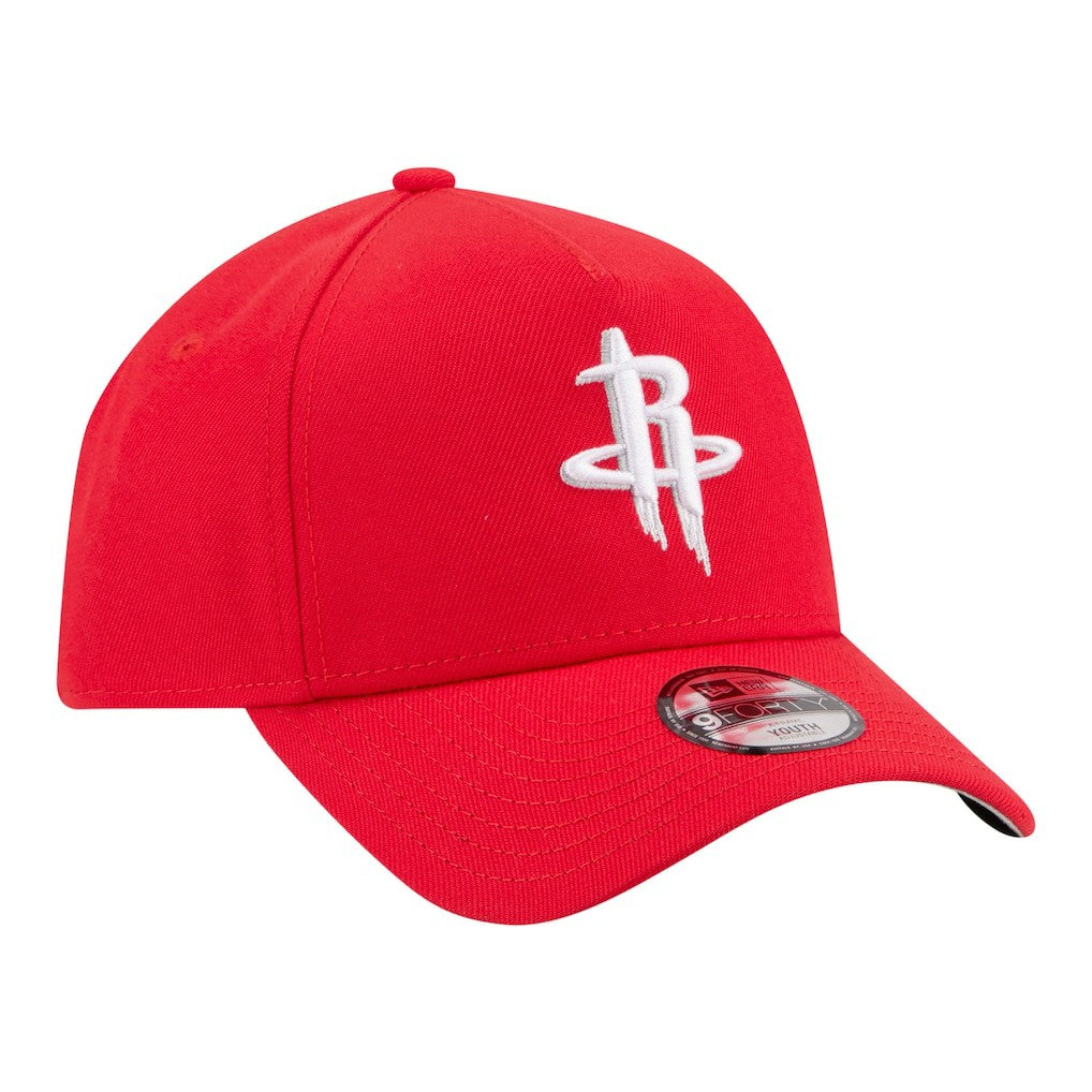 New Era Houston Rockets Youth 9FORTY A-Frame Adjustable Hat Red