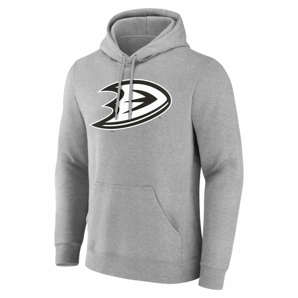 Anaheim Ducks Big & Tall Personalized Name & Number Monochrome Pullover Hoodie - Gray | NHL near me