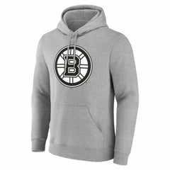 Boston Bruins Big & Tall Personalized Name & Number Monochrome Pullover Hoodie - Gray | NHL near me