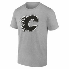 Calgary Flames Big & Tall Personalized Name & Number Monochrome T-Shirt - Gray | NHL online