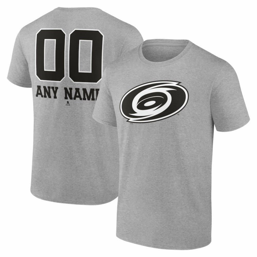 Carolina Hurricanes Big & Tall Personalized Name & Number Monochrome T-Shirt - Gray | NHL on sale