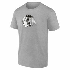 Chicago Blackhawks Big & Tall Personalized Name & Number Monochrome T-Shirt - Gray | NHL discount