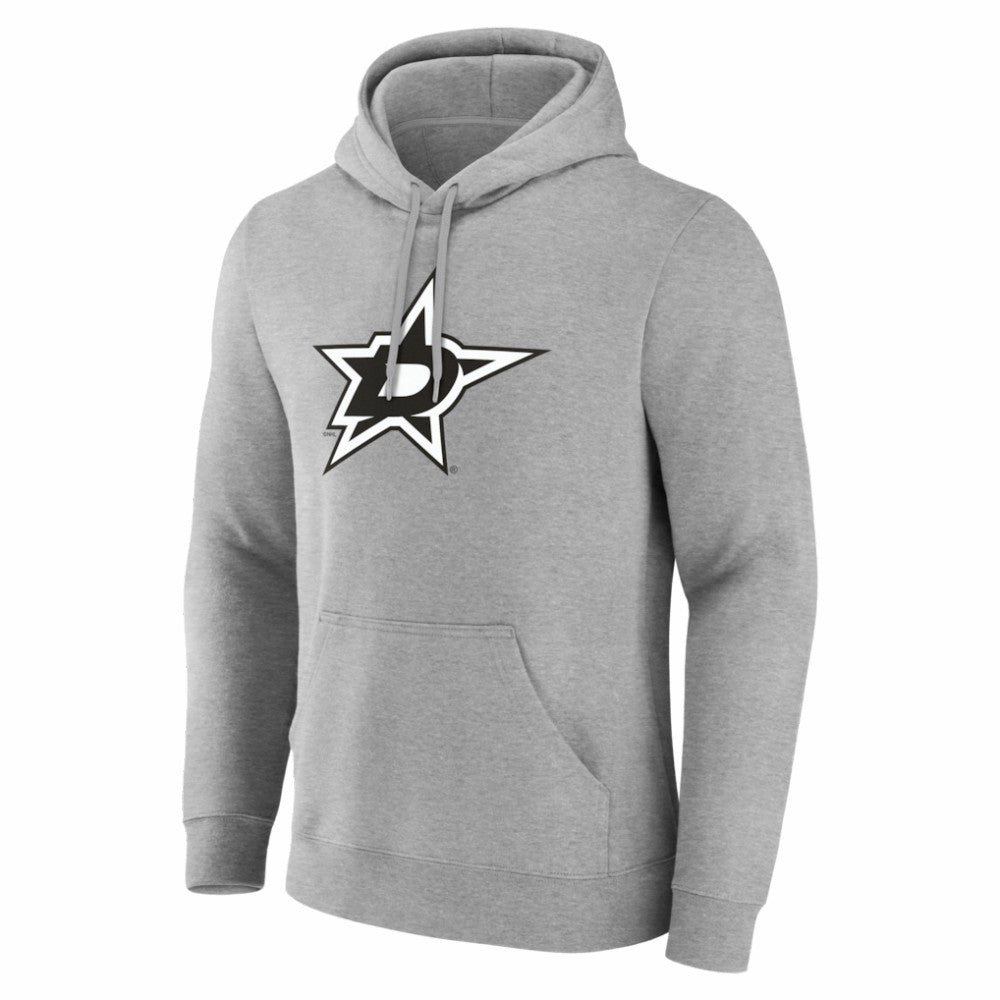 Dallas Stars Big & Tall Personalized Name & Number Monochrome Pullover Hoodie - Gray | NHL Clearance